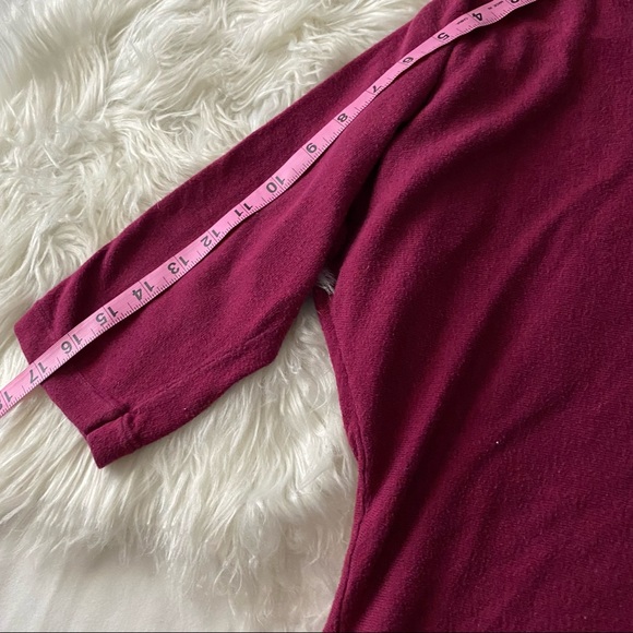 The Limited • Magenta Button Sleeve Dolman Top - Picture 4 of 11